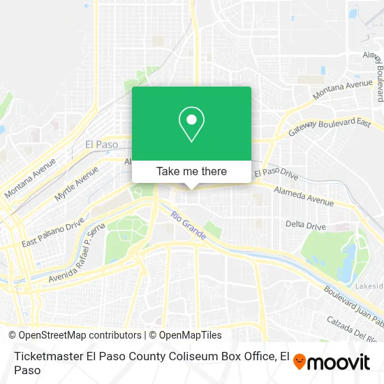 Ticketmaster El Paso County Coliseum Box Office map