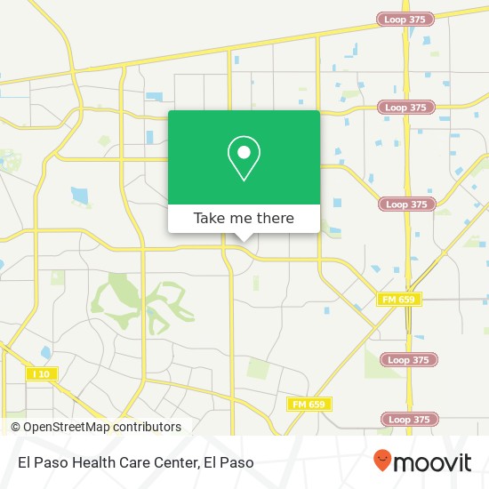 El Paso Health Care Center map