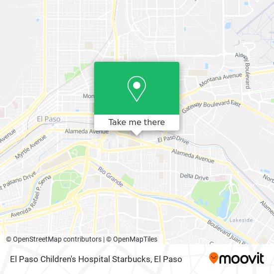 El Paso Children's Hospital Starbucks map