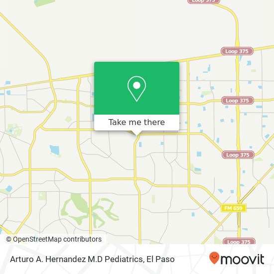 Arturo A. Hernandez M.D Pediatrics map