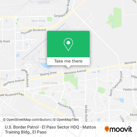 U.S. Border Patrol - El Paso Sector HDQ - Mattox Training Bldg. map