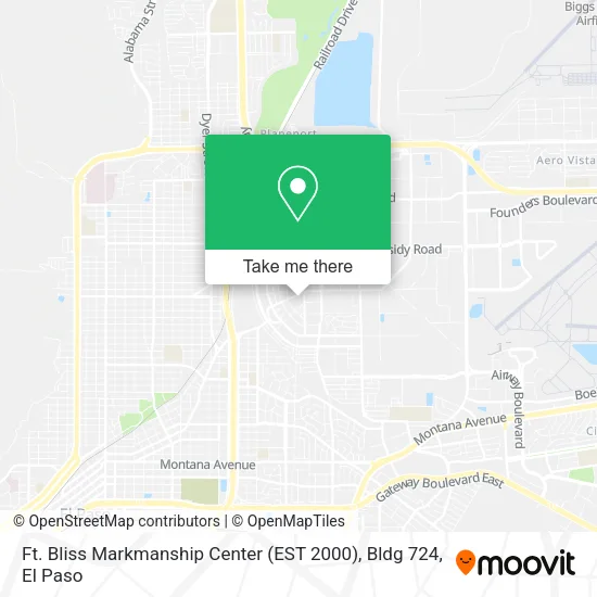 Ft. Bliss Markmanship Center (EST 2000), Bldg 724 map