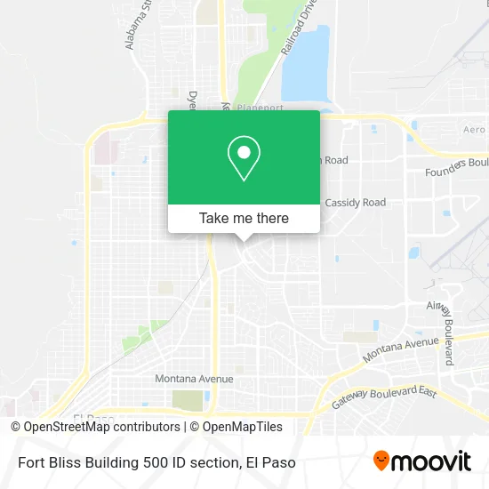 Fort Bliss Building 500 ID section map