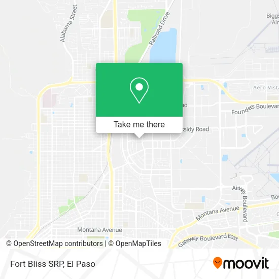 Mapa de Fort Bliss SRP