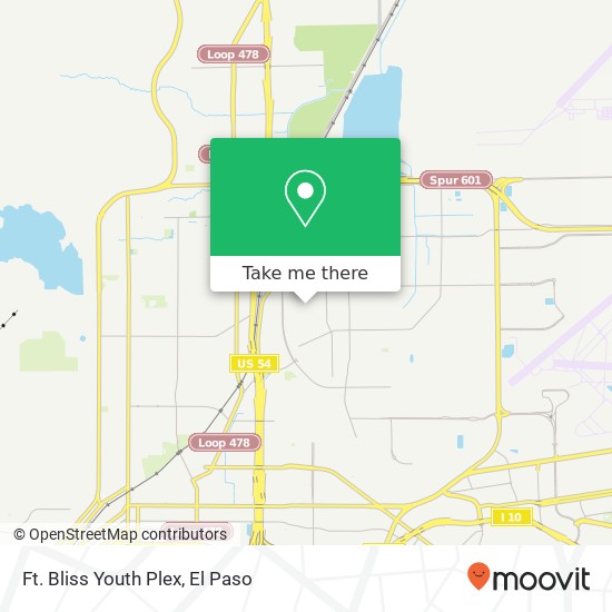 Ft. Bliss Youth Plex map