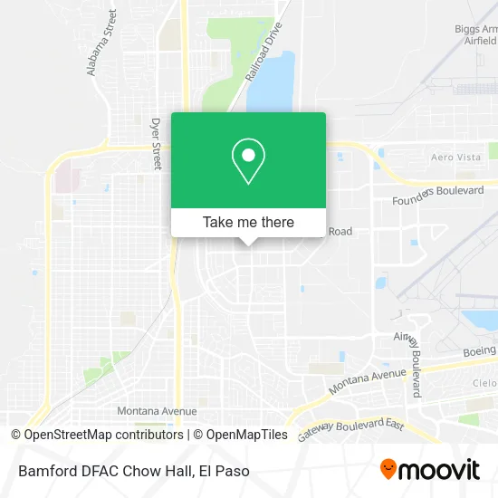 Mapa de Bamford DFAC Chow Hall