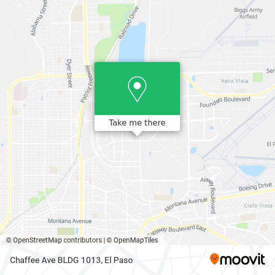 Mapa de Chaffee Ave BLDG 1013