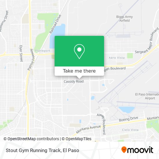 Stout Gym Running Track map