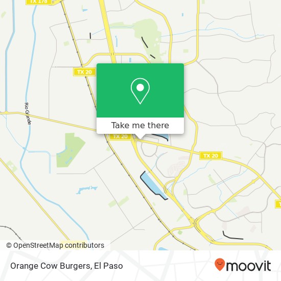 Orange Cow Burgers map