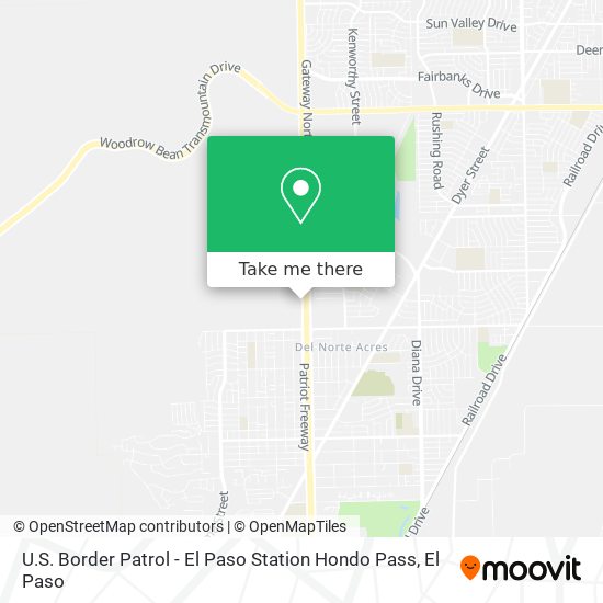 Mapa de U.S. Border Patrol - El Paso Station Hondo Pass
