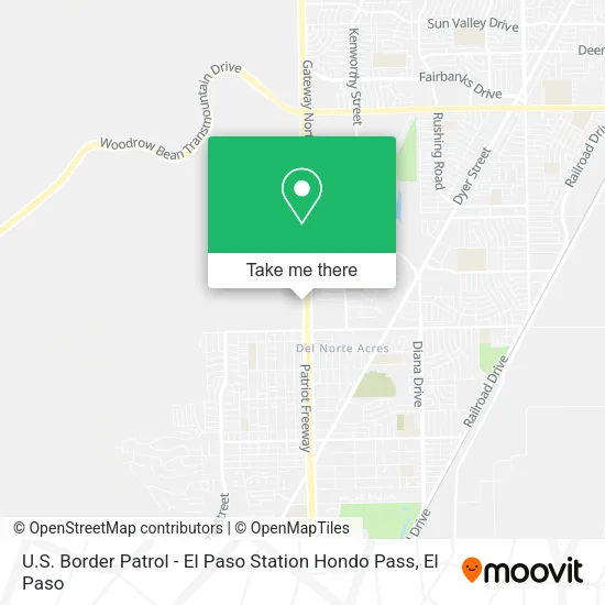 U.S. Border Patrol - El Paso Station Hondo Pass map