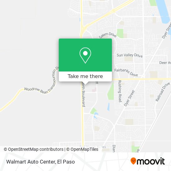 Mapa de Walmart Auto Center