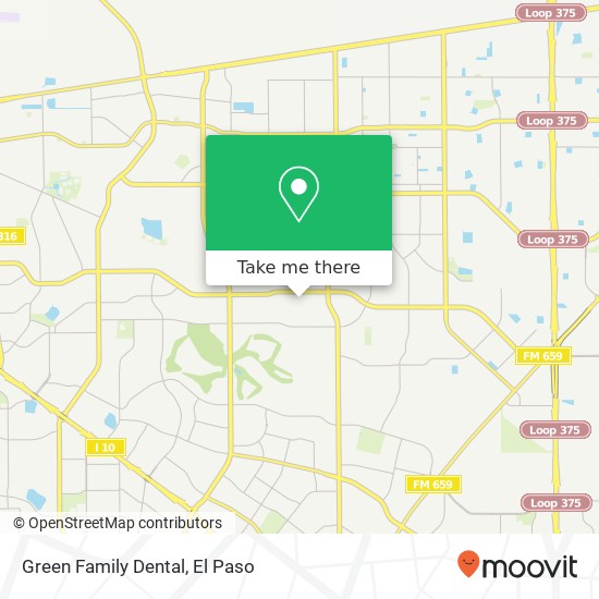 Green Family Dental map