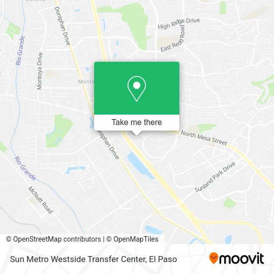 Sun Metro Westside Transfer Center map