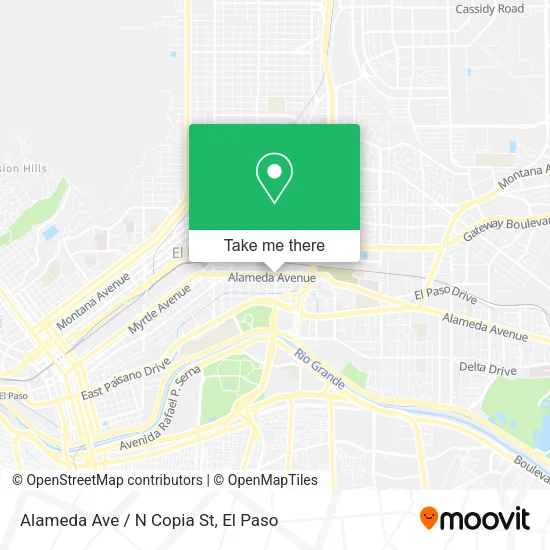 Mapa de Alameda Ave / N Copia St