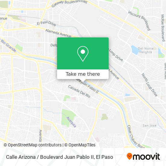 Mapa de Calle Arizona / Boulevard Juan Pablo II