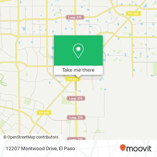 12207 Montwood Drive map