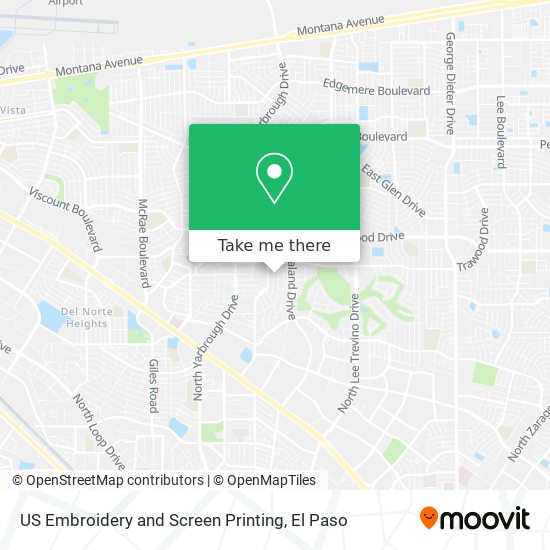 US Embroidery and Screen Printing map