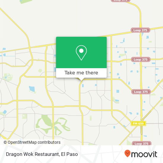 Mapa de Dragon Wok Restaurant, 2931 George Dieter Dr El Paso, TX 79936