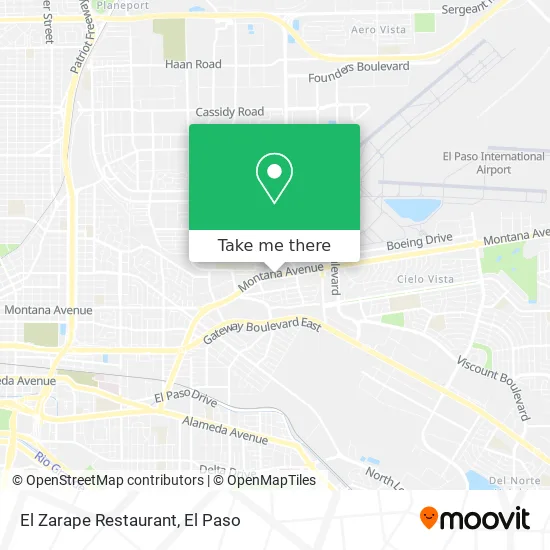 Mapa de El Zarape Restaurant