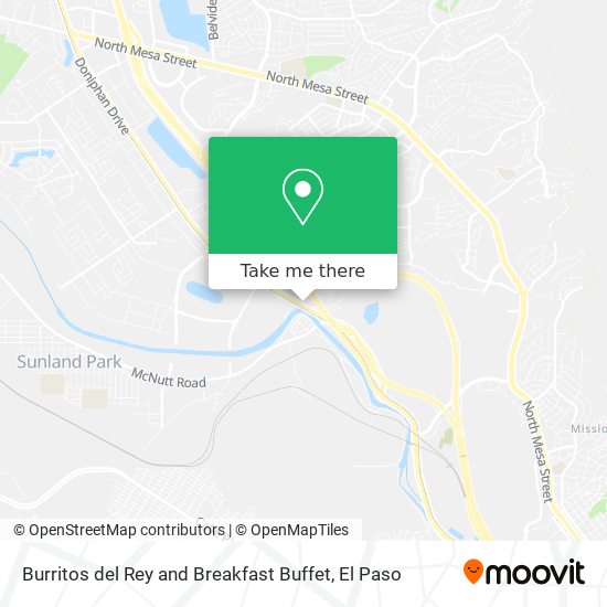 Burritos del Rey and Breakfast Buffet map