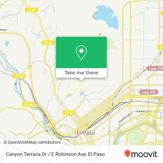 Canyon Terrace Dr / E Robinson Ave map