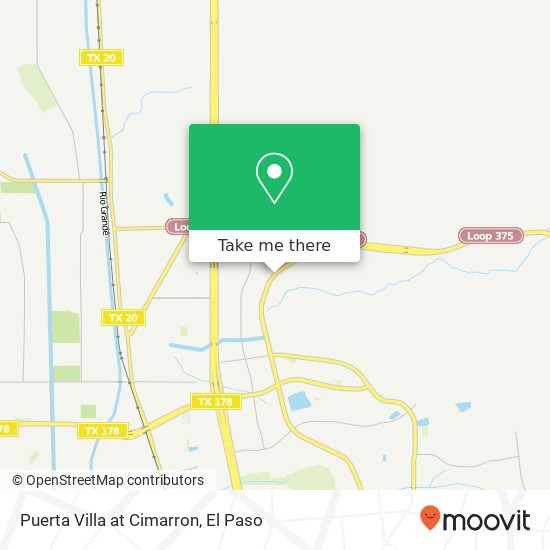 Puerta Villa at Cimarron map