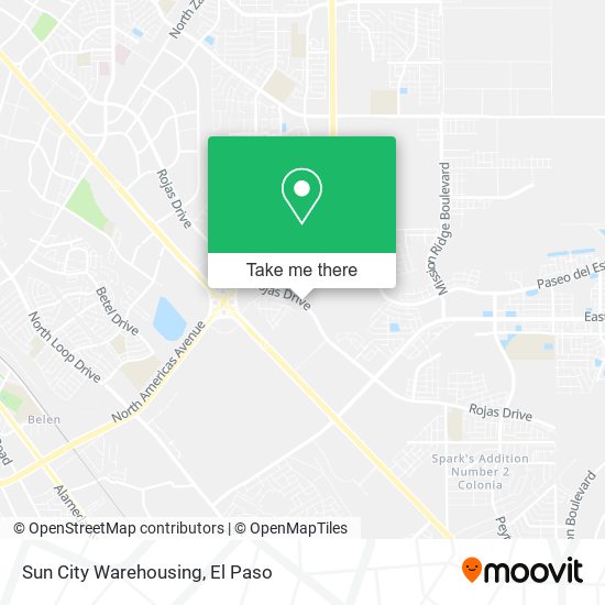 Sun City Warehousing map