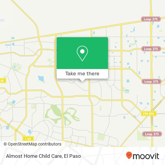 Almost Home Child Care map