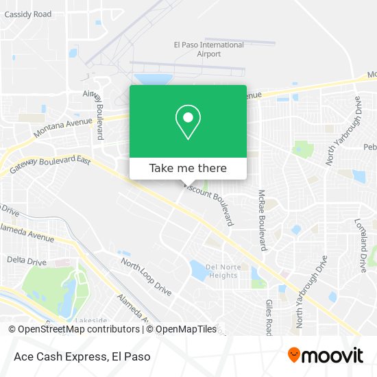 Ace Cash Express map