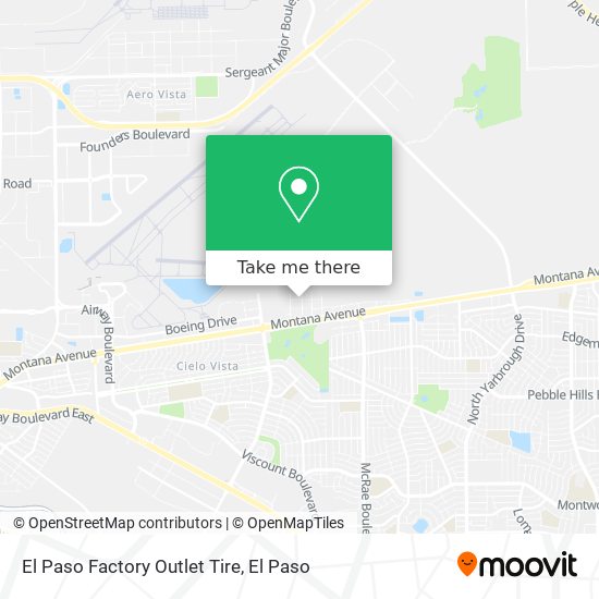 El Paso Factory Outlet Tire map