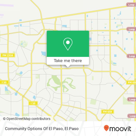 Mapa de Community Options Of El Paso