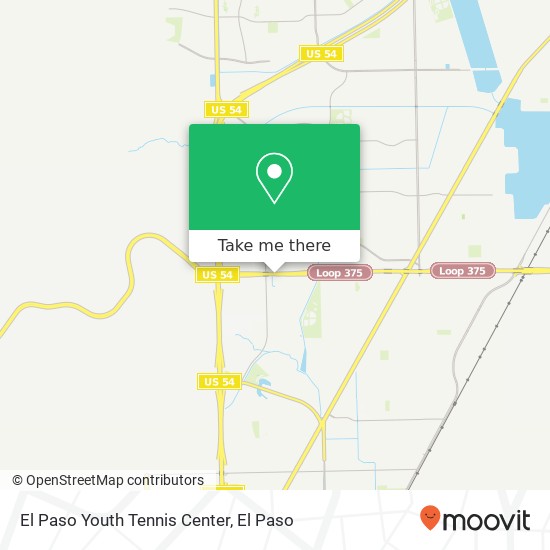 El Paso Youth Tennis Center map