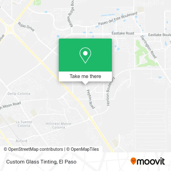 Custom Glass Tinting map