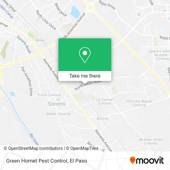 Green Hornet Pest Control map