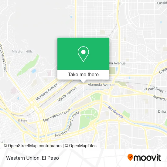 Mapa de Western Union