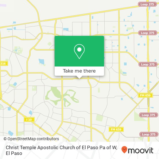 Mapa de Christ Temple Apostolic Church of El Paso Pa of W