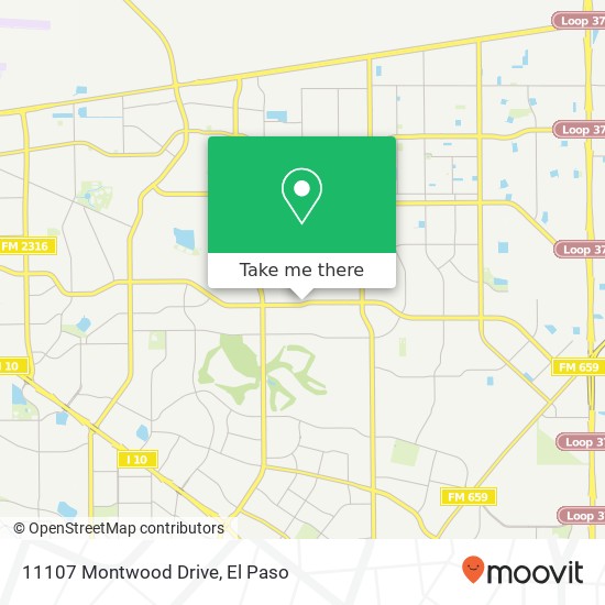 11107 Montwood Drive map