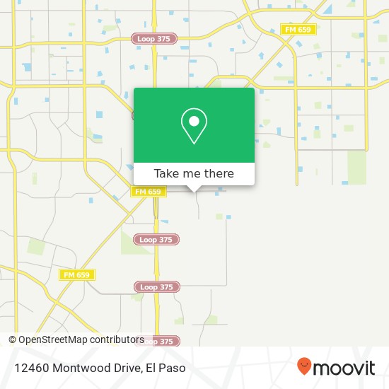 Mapa de 12460 Montwood Drive