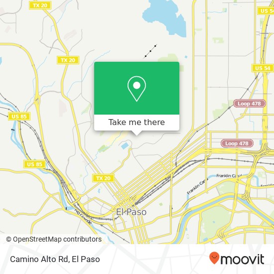 Camino Alto Rd map