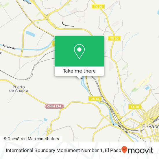 International Boundary Monument Number 1 map