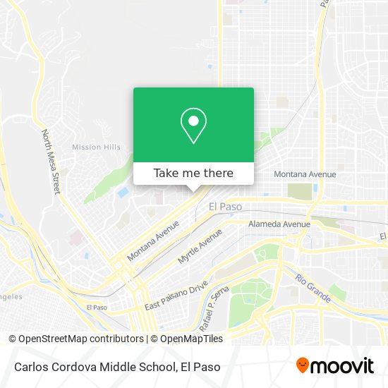 Carlos Cordova Middle School map