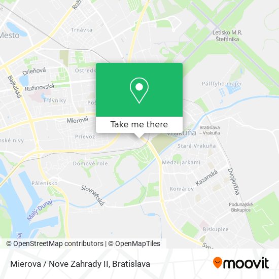 Mierova / Nove Zahrady II map