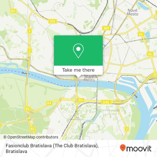 Fasionclub Bratislava (The Club Bratislava) map