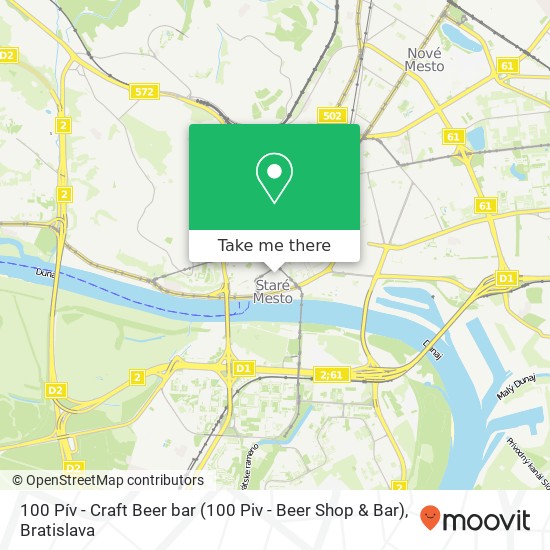 100 Pív - Craft Beer bar (100 Piv - Beer Shop & Bar) map