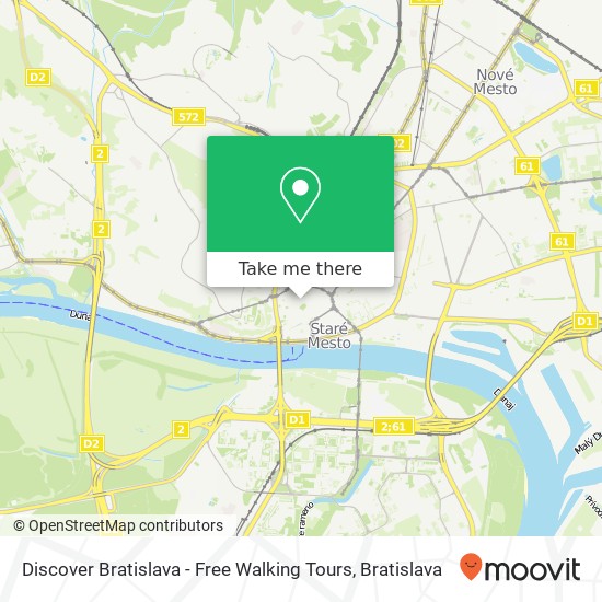 Discover Bratislava - Free Walking Tours map