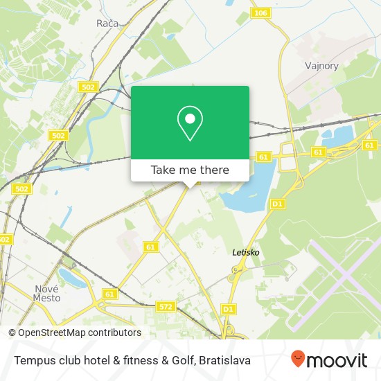 Tempus club hotel & fitness & Golf map