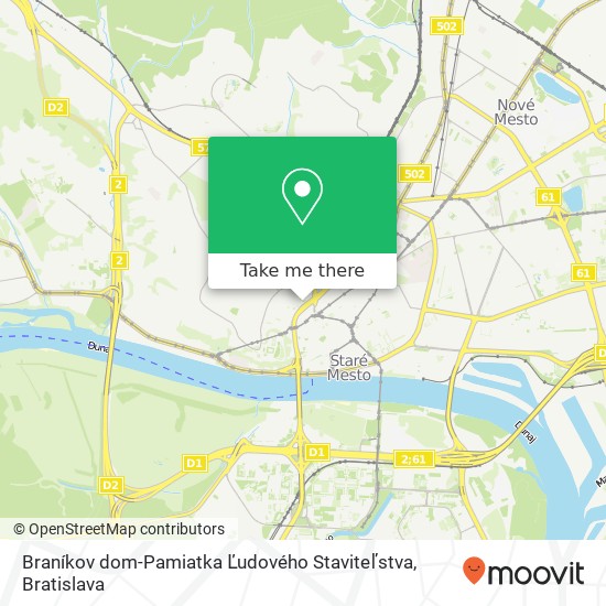 Braníkov dom-Pamiatka Ľudového Staviteľstva map