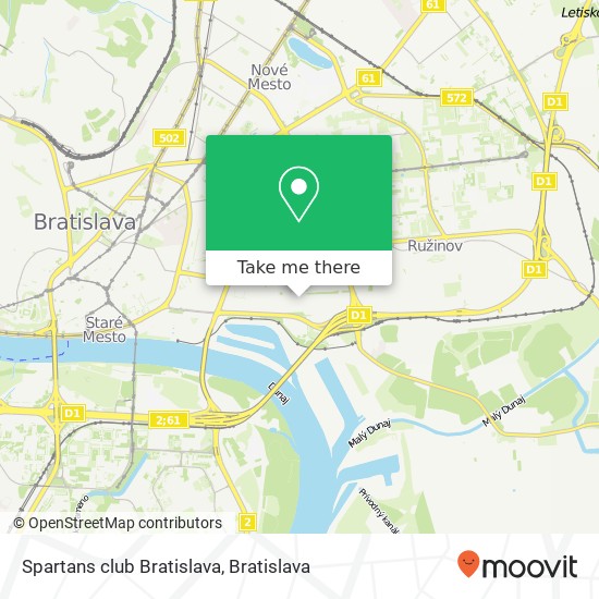 Spartans club Bratislava map