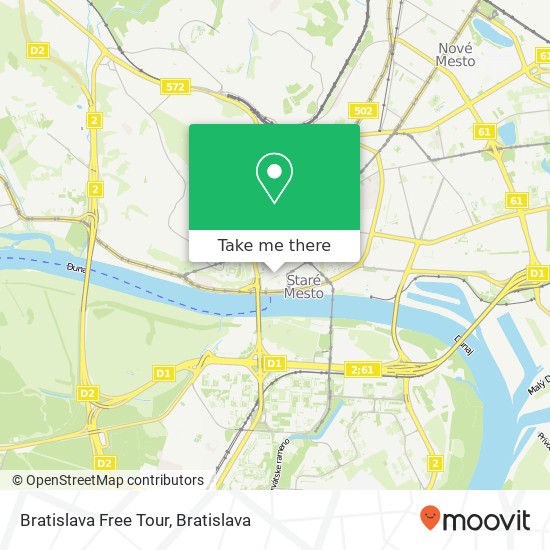 Bratislava Free Tour map